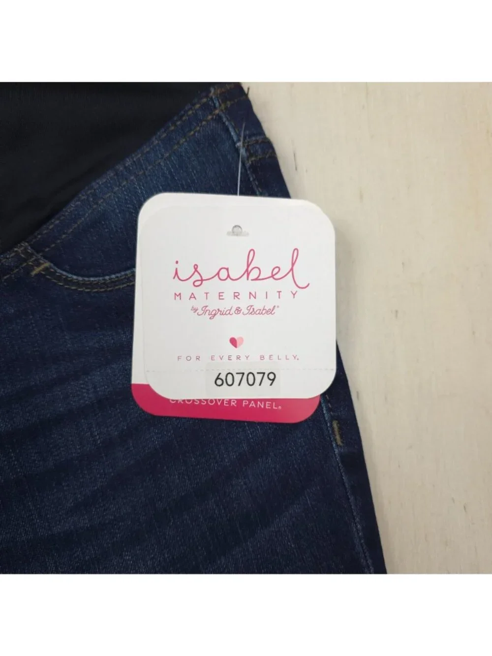 Isabel Maternity Skinny Maternity Jeans With Crossover Panel Size 8/29R Blue